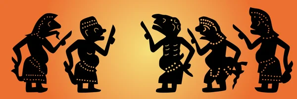 Shadow Puppets Set — Stockvector