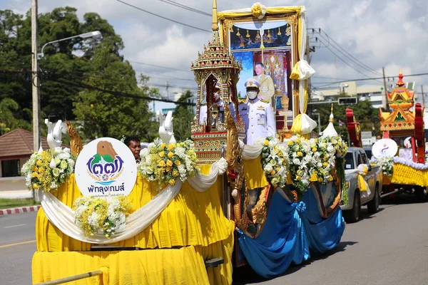 Phatthalung Thailand July 2022 Phatthalung City Run Celebrate Auspicious Lights — Stok fotoğraf