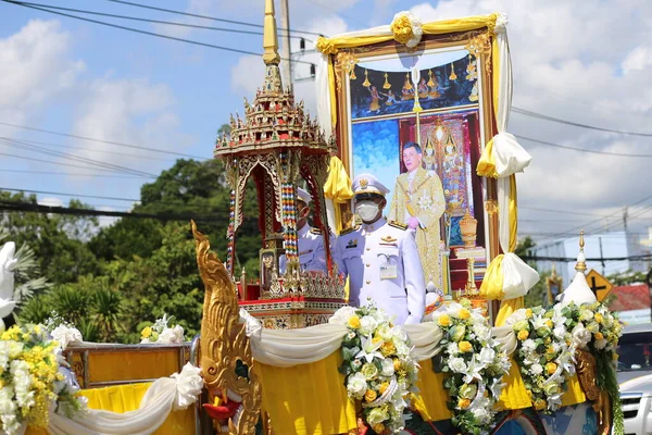 Phatthalung Thailand July 2022 Phatthalung City Run Celebrate Auspicious Lights — Fotografia de Stock