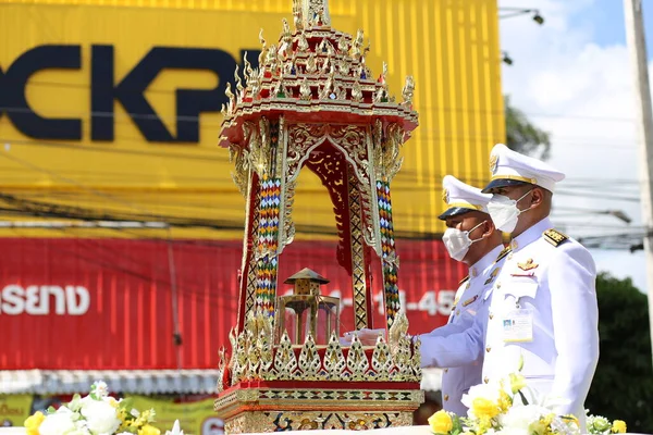 Phatthalung Thailand July 2022 Phatthalung City Run Celebrate Auspicious Lights — стоковое фото