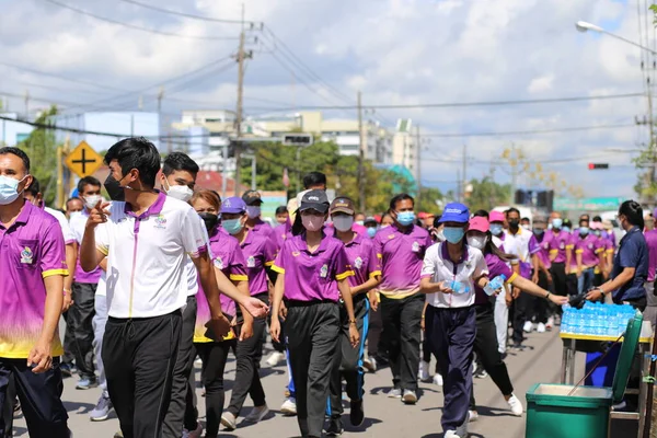 Phatthalung Thailand July 2022 Phatthalung City Run Celebrate Auspicious Lights — Fotografia de Stock