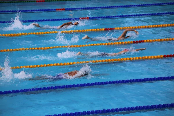 Thailand National Youth Swimming Competition 2022 Rechtenvrije Stockafbeeldingen