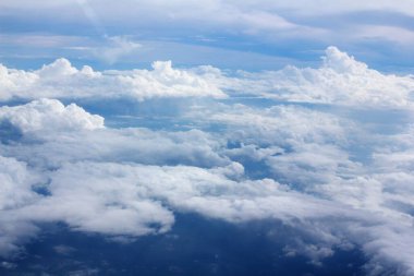Sky shot from an airplane window