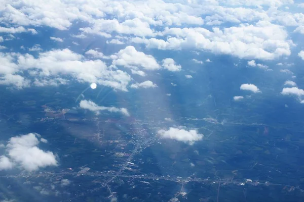 Sky Shot Airplane Window — Stockfoto