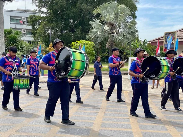 Phatthalung Thailand August 2022 Sports Parade Phatthalung School Ramesuan Road — ストック写真