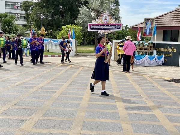 Phatthalung Thailand August 2022 Sports Parade Phatthalung School Ramesuan Road — ストック写真