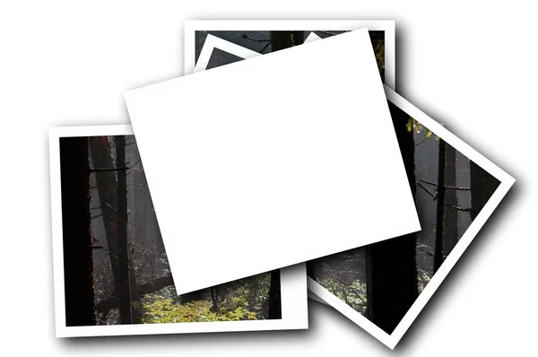 Leeg fotokader geïsoleerd op witte achtergrond — Stockfoto
