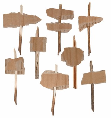 koleksiyon karton artıkları ve dalları,