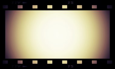retro boş film şeridi çerçeve üzerinde beyaz izole