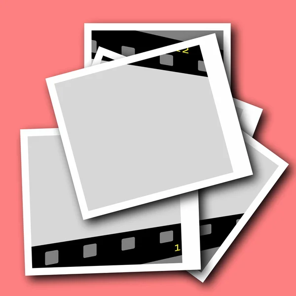 Photo with blank film strip frame — Stock Photo, Image