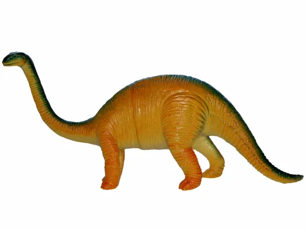 Бронтозавр, игрушечный пластиковый динозавр — стоковое фото