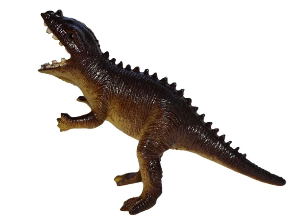 Toy plastic dinosaur isolated on white background — Stock Photo, Image