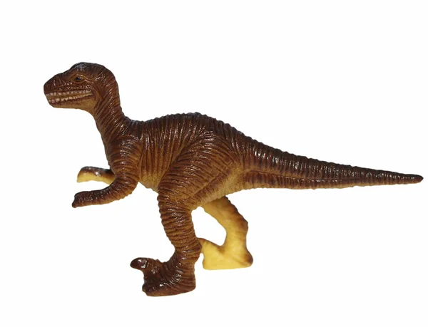 Tyrannosaurus, plastic dinosaur isolated over white background — Stock Photo, Image