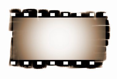 eski sepya boş film şeridi beyaz izole