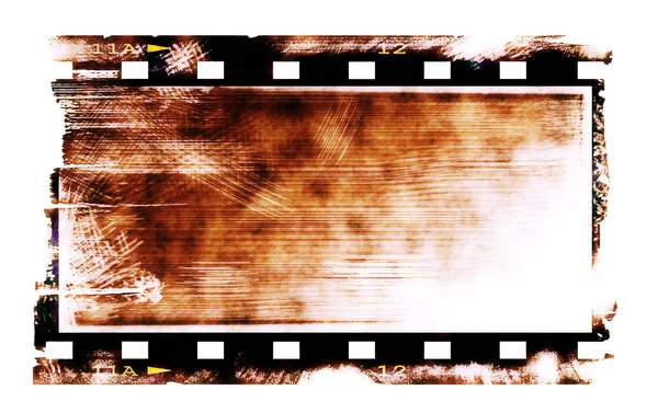 Old rusty blank film strip isolated on white background — Stock Photo, Image