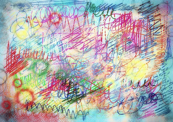 Abstract hand drawn colorful background, texture