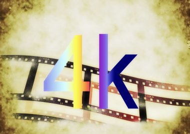 4k TV yüksek çözünürlüklü, retro tarzı