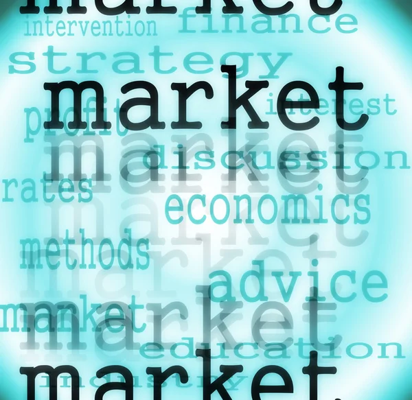 Market words background — Stock Photo, Image
