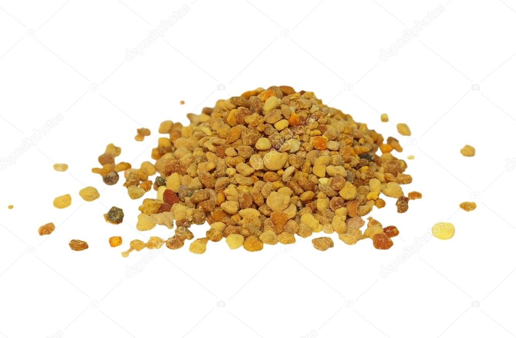 Bee pollen isolated on white background