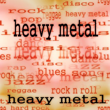 ağır metal word arka plan doku çizimi