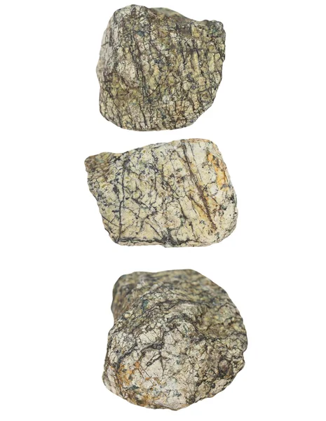 Beyaz arka plan üzerinde izole koleksiyonu kayalar
