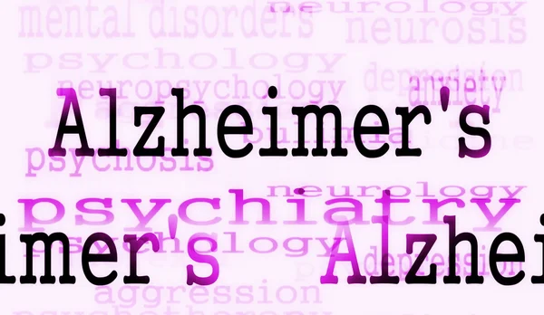 Символ хвороби Альцгеймера, фон концепції деменції — стокове фото