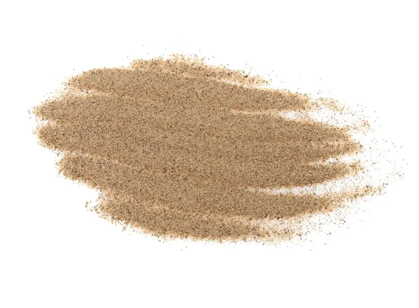 Pila sabbia desertica isolato su sfondo bianco — Foto Stock