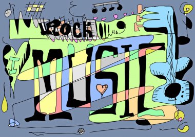 renk soyut müzik tasarım arka plan ve doku doodle