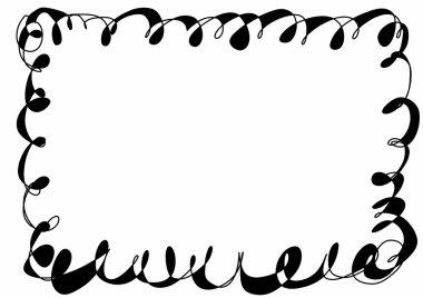 elle çizilmiş doodle kare
