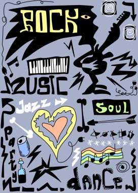 karalamalar komik müzik rock