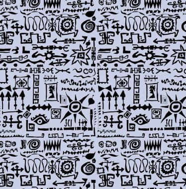 Doodle vintage sorunsuz doku ve desen ayarla