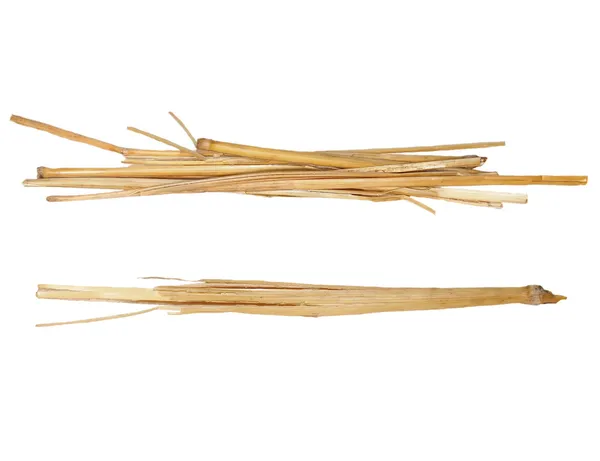 Pile straw isolated on white, (with clipping path) — Stock Photo, Image