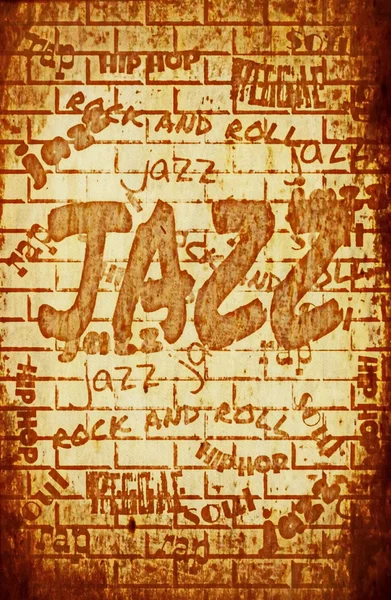 Jazz música palabra fondo — Foto de Stock