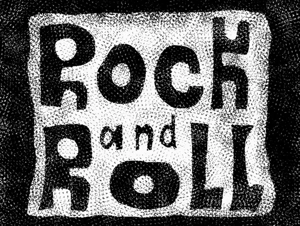 Rock and roll fundo palavra música e textura — Fotografia de Stock