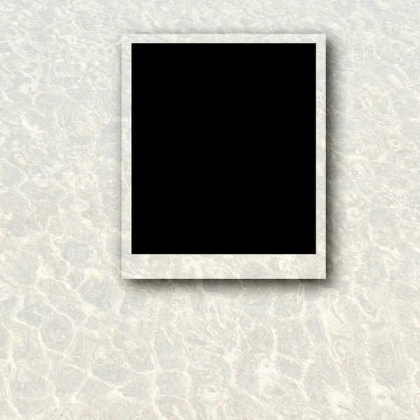 Blank photo frame and sea waves background — Stock Photo, Image