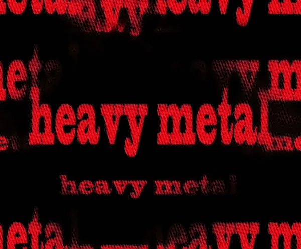 Heavy metal red word isolated on black background — Stockfoto