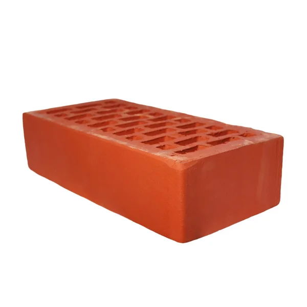 Red brick isolated on white background — Stock Photo, Image