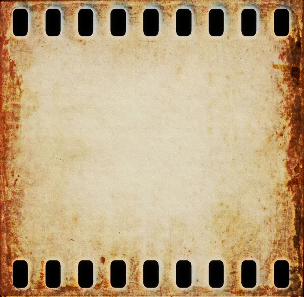 Vecchio bianco pellicola striscia cornice sfondo — Foto Stock