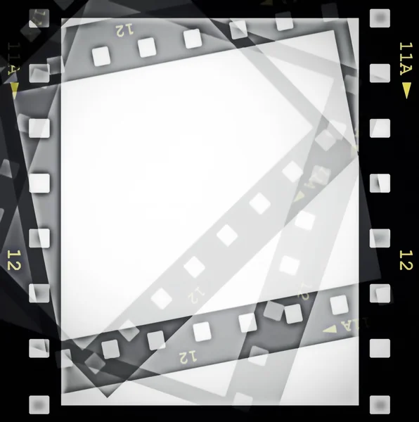 Blank film strip frame isolated on white — Stock Photo, Image