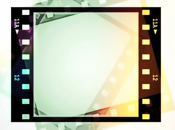 Blank film strip frame isolated on white — Stock Photo, Image