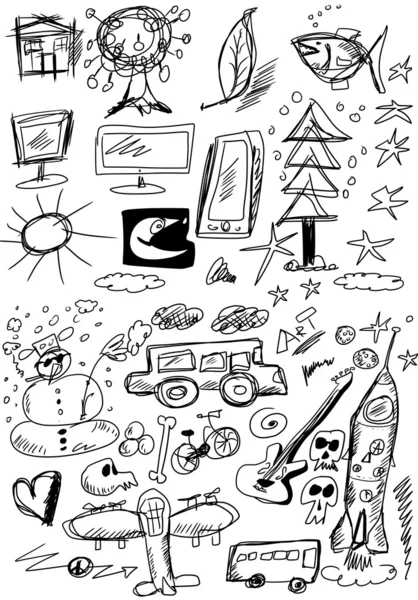 Doodle business design elements — Stock Photo, Image