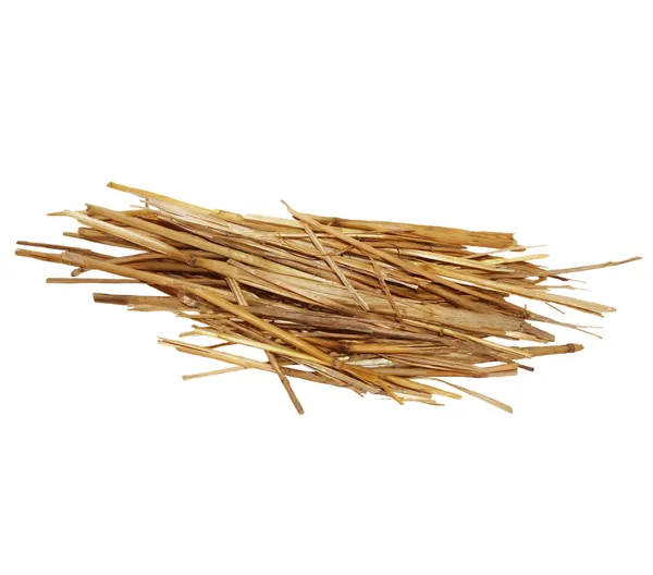 Pile straw isolated on white background, with clipping path — Stock Photo, Image