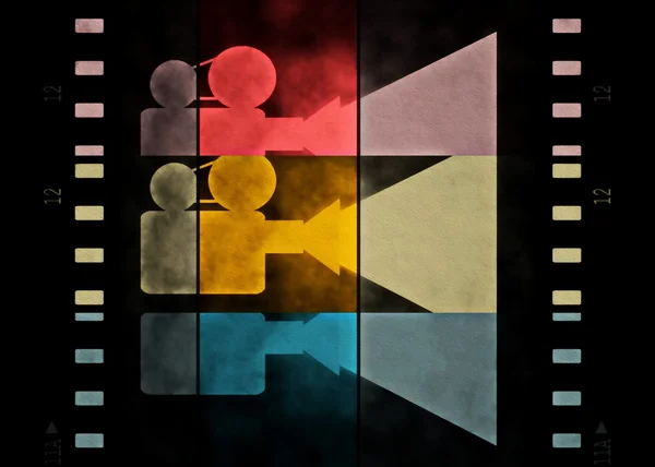 Film strip och film projektor bakgrund, struktur — Stockfoto