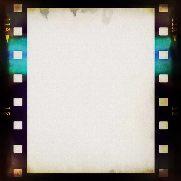 Old blank film strip frame background — Stock Photo, Image