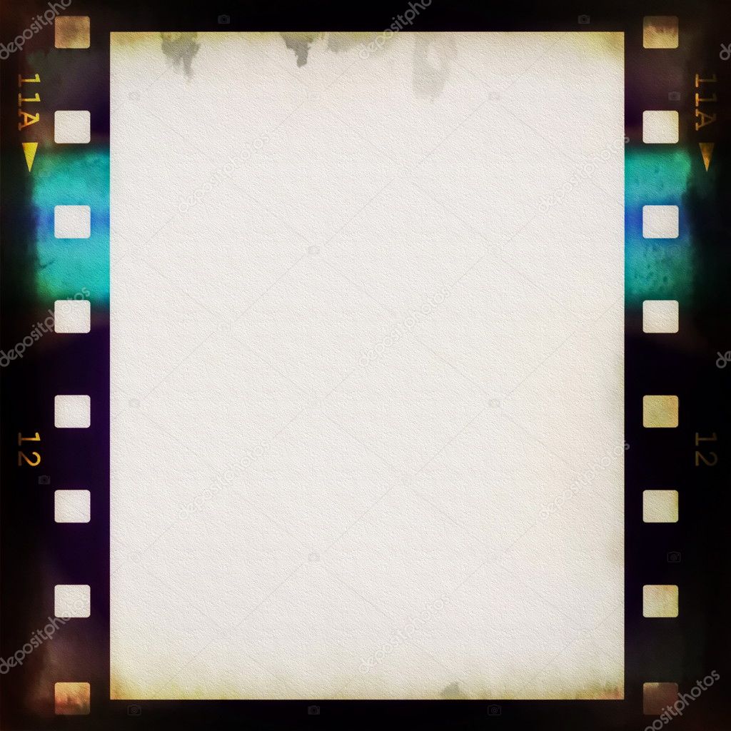 Old blank film strip frame background