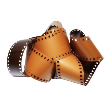 boş 35mm film şeridi üzerinde izole beyaz arka plan