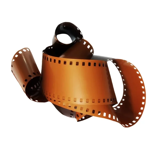 Prázdné 35mm filmový pás izolované na bílém pozadí — Stock fotografie