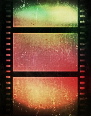 Color grunge film strip background clipart