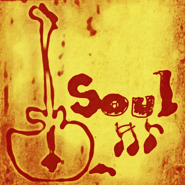 Koncepció soul zene szó háttér és textúra — Stock Fotó