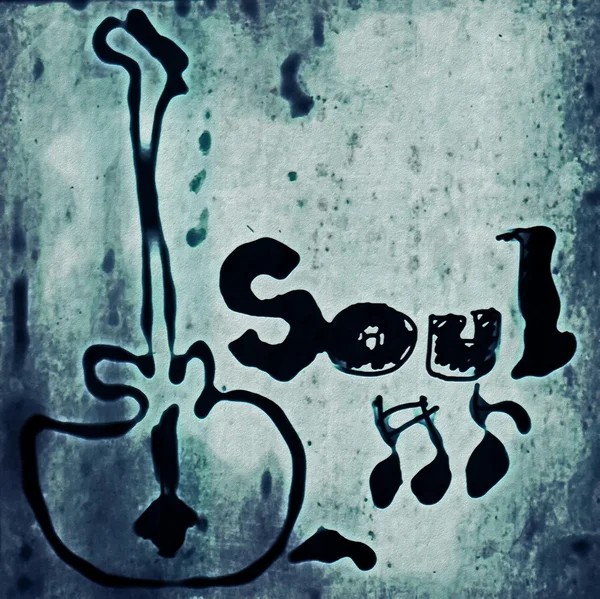 Koncepcja muzyki soul słowo tło i tekstura — Zdjęcie stockowe